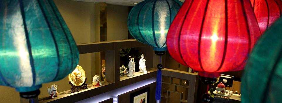 Turquoise lampionnen als hanglamp Turquoise lampionnen als hanglamp