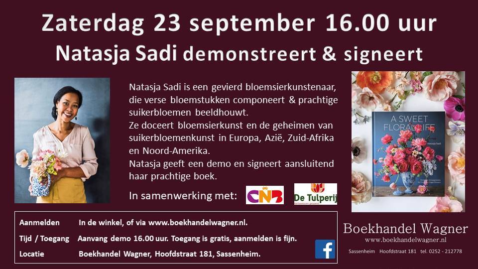 Uitnodiging: Natasja Sadi demonstreert en signeert