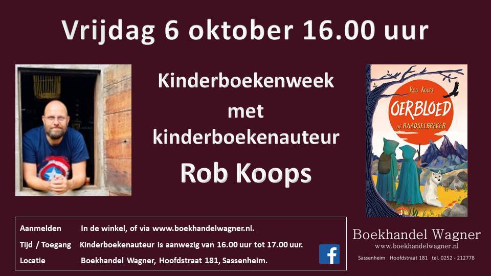 Uitnodiging: kinderboekenweek met Rob Koops