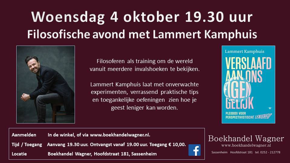Uitnodiging: filosofische avond met Lammert Kamphuis