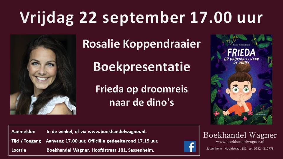 Uitnodiging: boekpresentatie Rosalie Koppendraaier