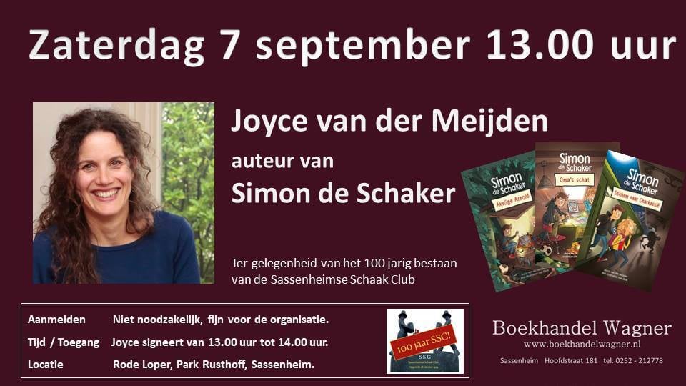 7 september lezing Joyce van der Meijden en Simon de Schaker