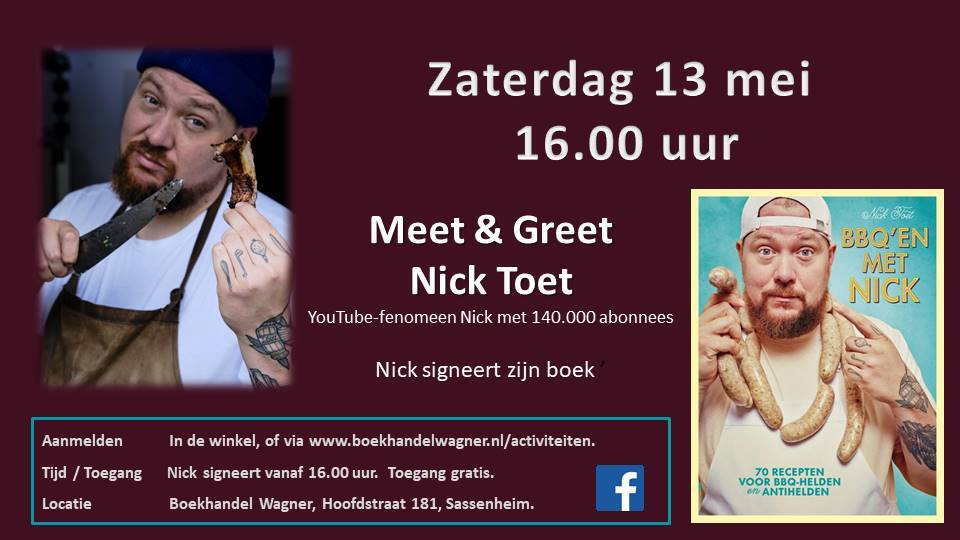 Uitnodiging: Meet & greet Nick Toet