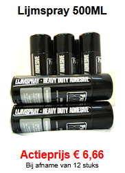 Schuimrubber lijmspray actie Schuimrubber lijmspray actie