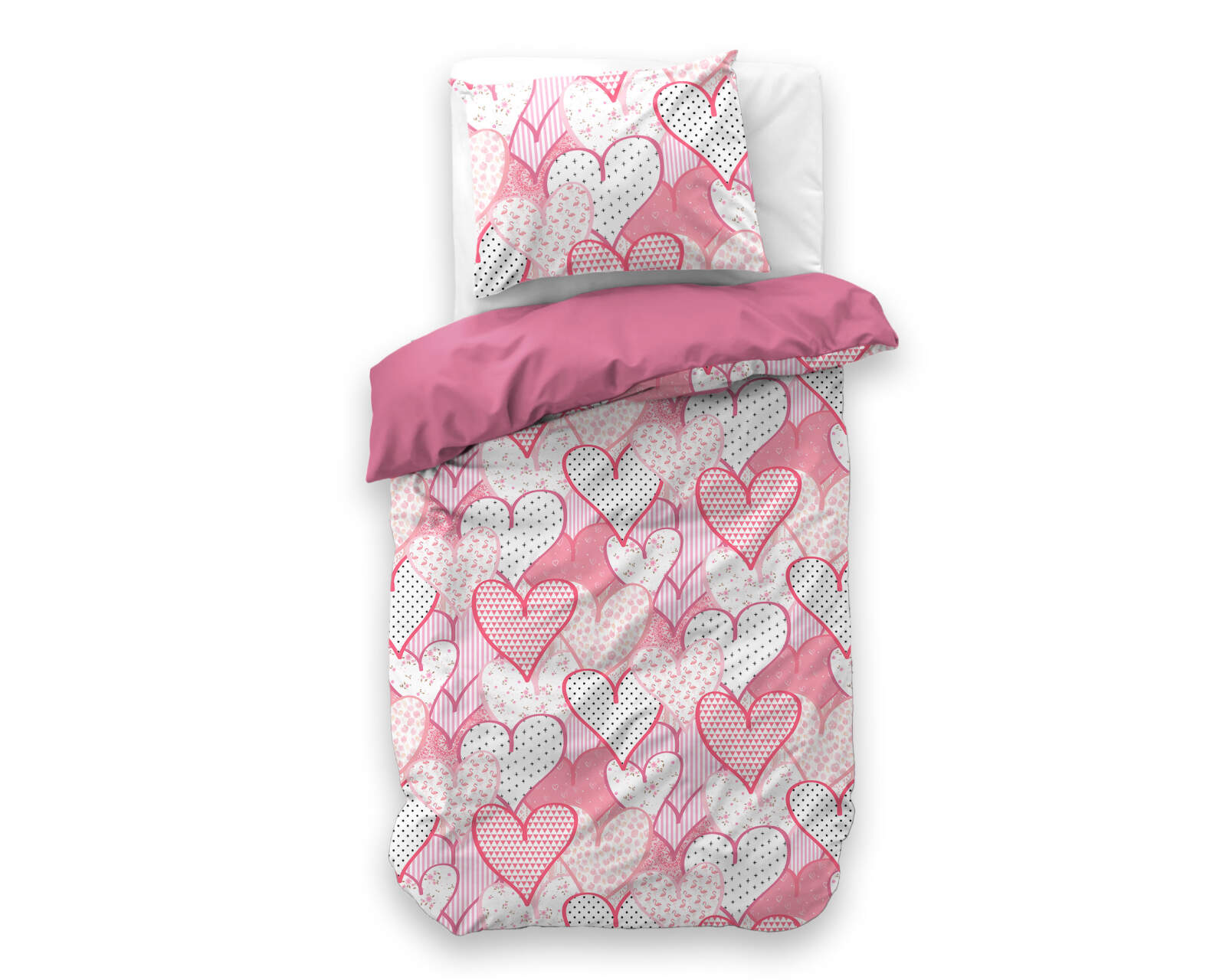 Hearts love Roze 140 x 200/220