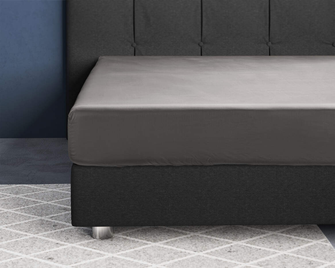 Satijnen Hoeslaken Grijs 70 x 200