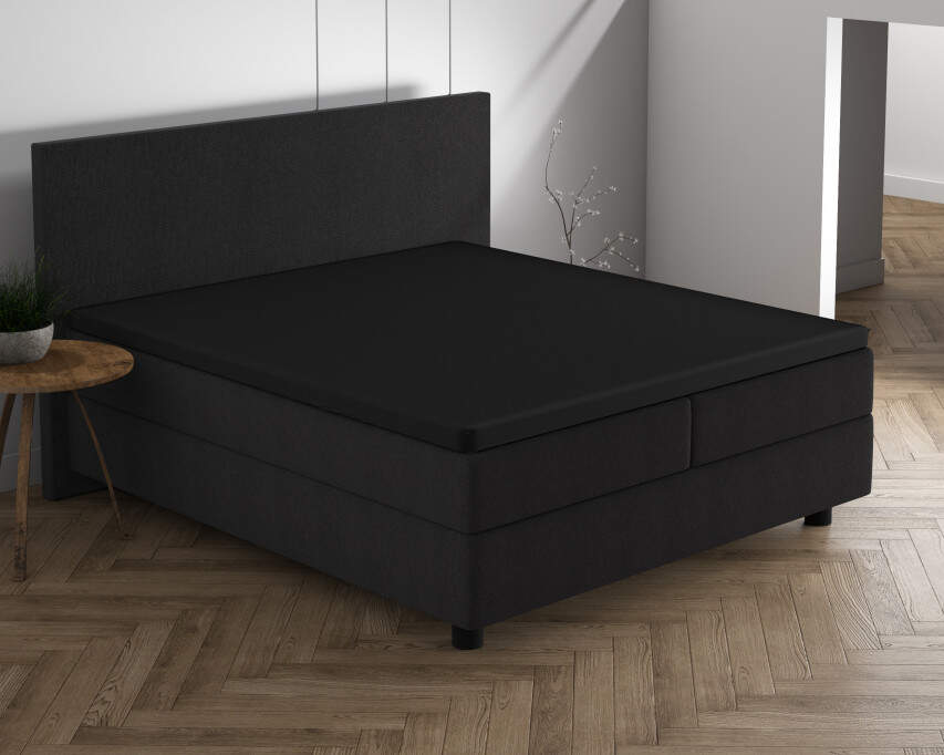 Dubbel Jersey 220 gr. Topper Hoeslaken Zwart 160/180 x 200/220