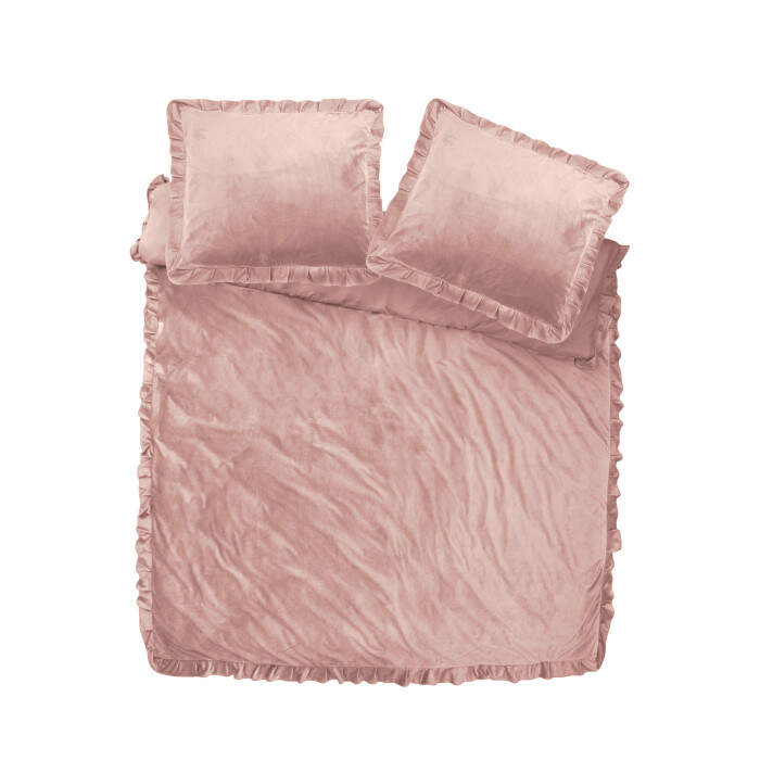 Velvet Ruffles Oud Roze 140 x 220
