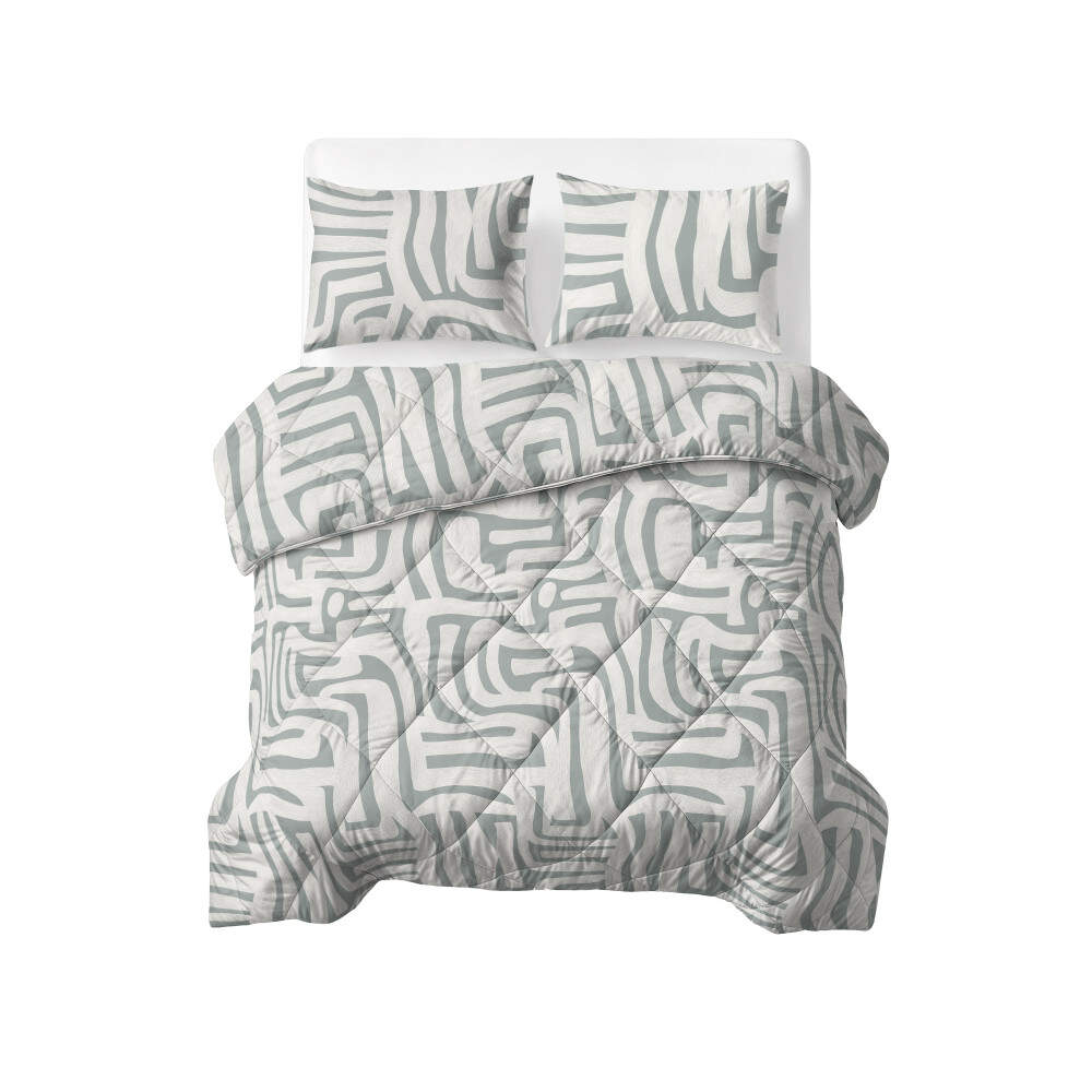 Lazy Dekbed Eran Groen 200 x 200 Met Kussenslopen