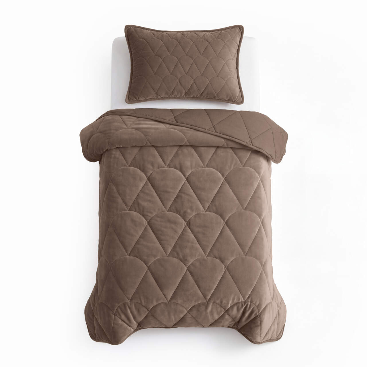 Lazy Dekbed Velvet Taupe/Bruin 140 x 200 Met Kussensloop