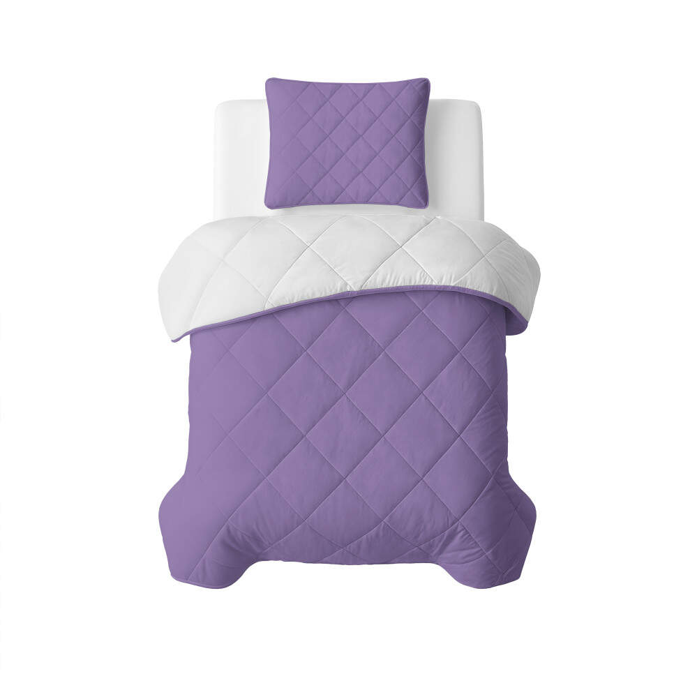 Lazy Dekbed Uni Beige - Lavendel 140 x 200 Met Kussensloop