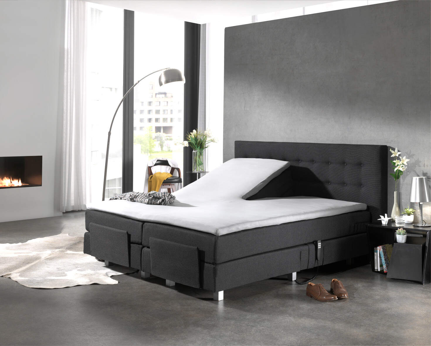 Splittopper Katoen Hoeslaken Wit 160 x 210