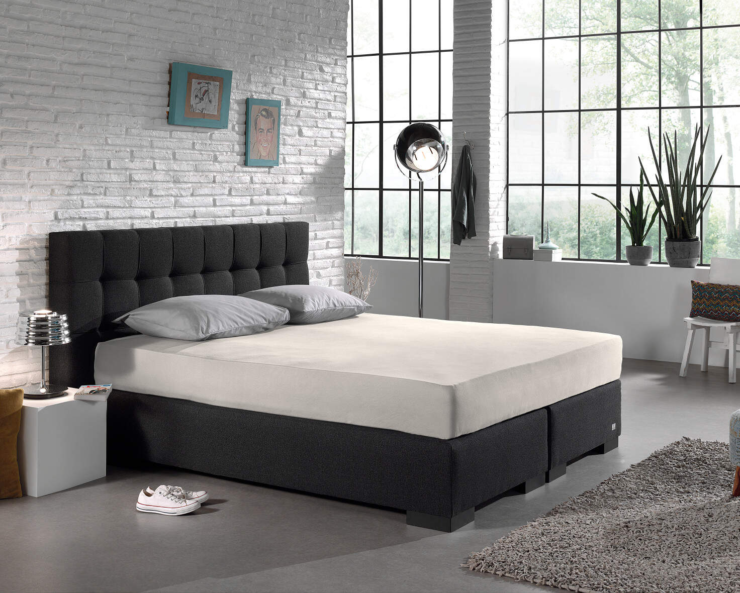 Enkel Jersey 135 gr. Hoeslaken Creme 190/200 x 200/220