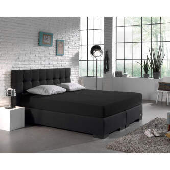 Dubbel Jersey 220 gr. Hoeslaken Zwart 80/100 x 220