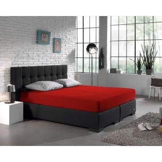 Dubbel Jersey 220 gr. Hoeslaken Rood 80/100 x 220
