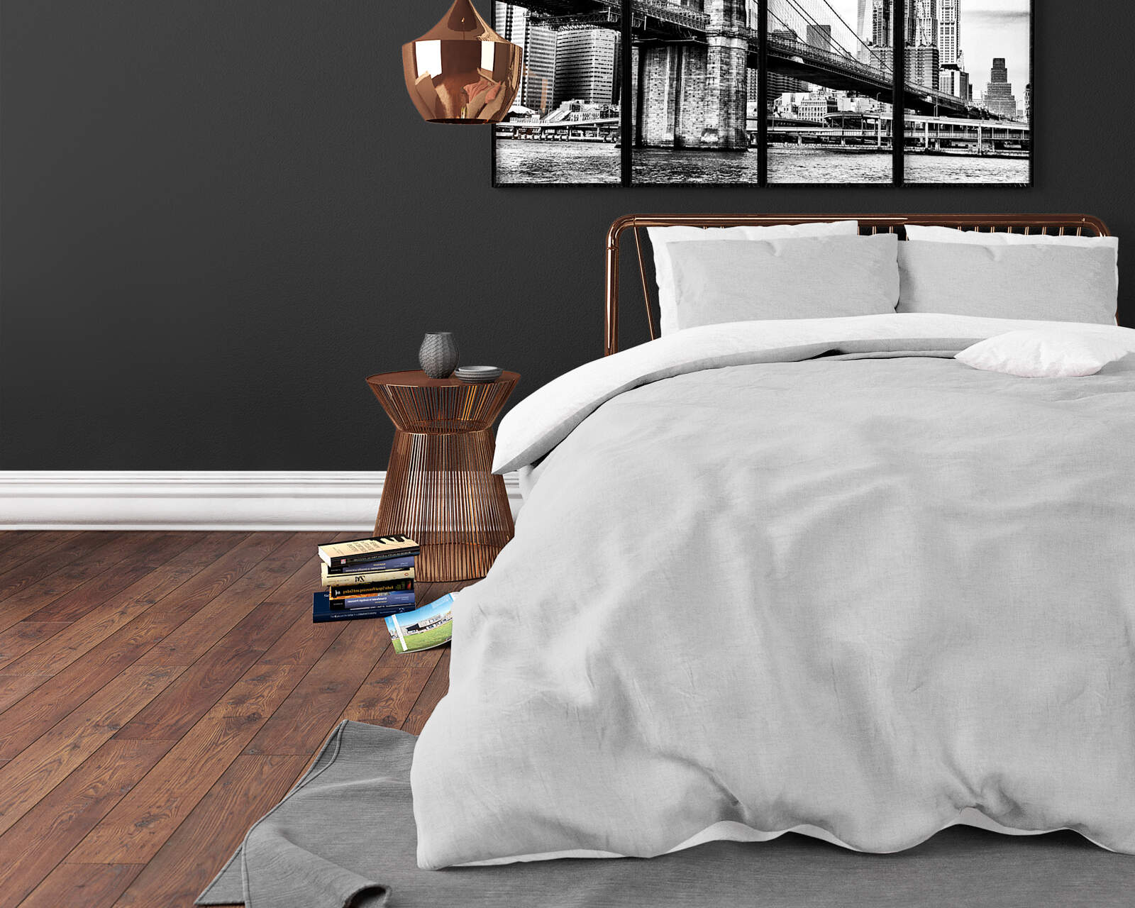 Twin Face Wit/Grijs 140 x 200/220