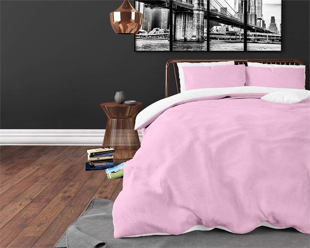 Twin Face Roze/Wit 200 x 200/220