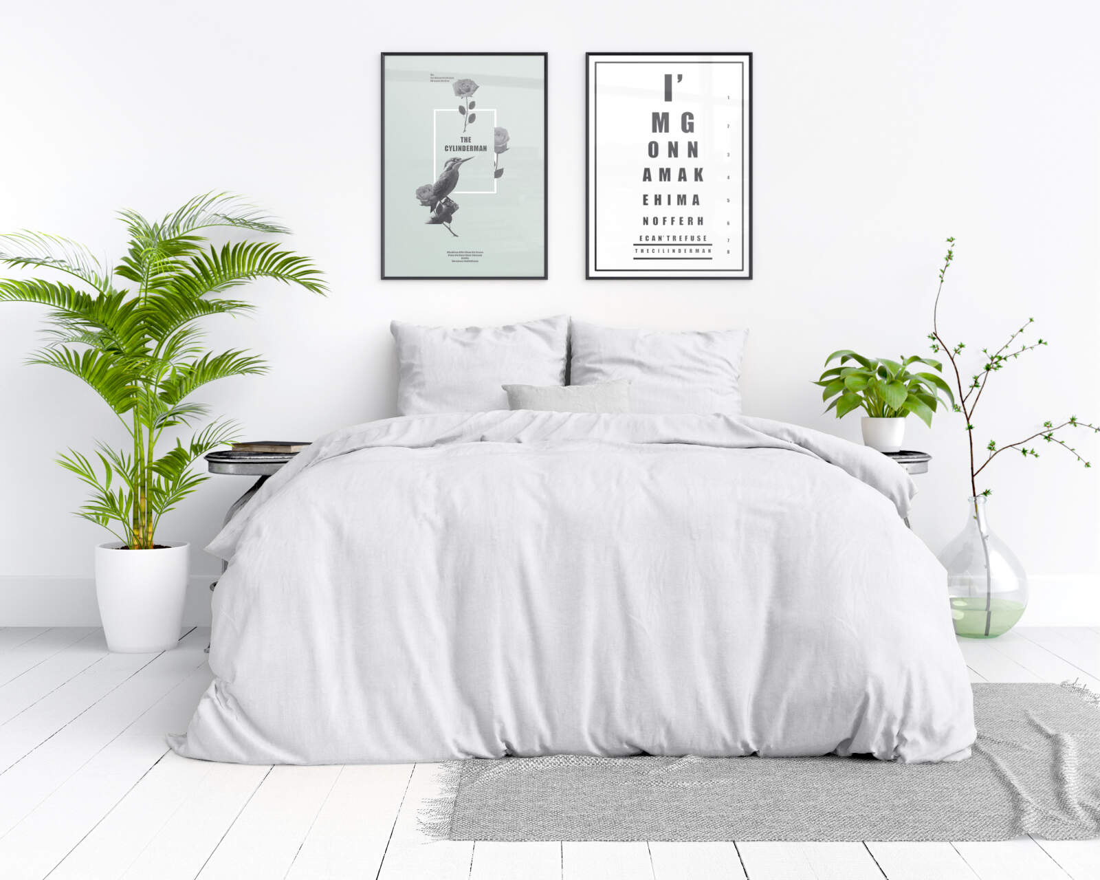 Stone washed Wit 200 x 200/220