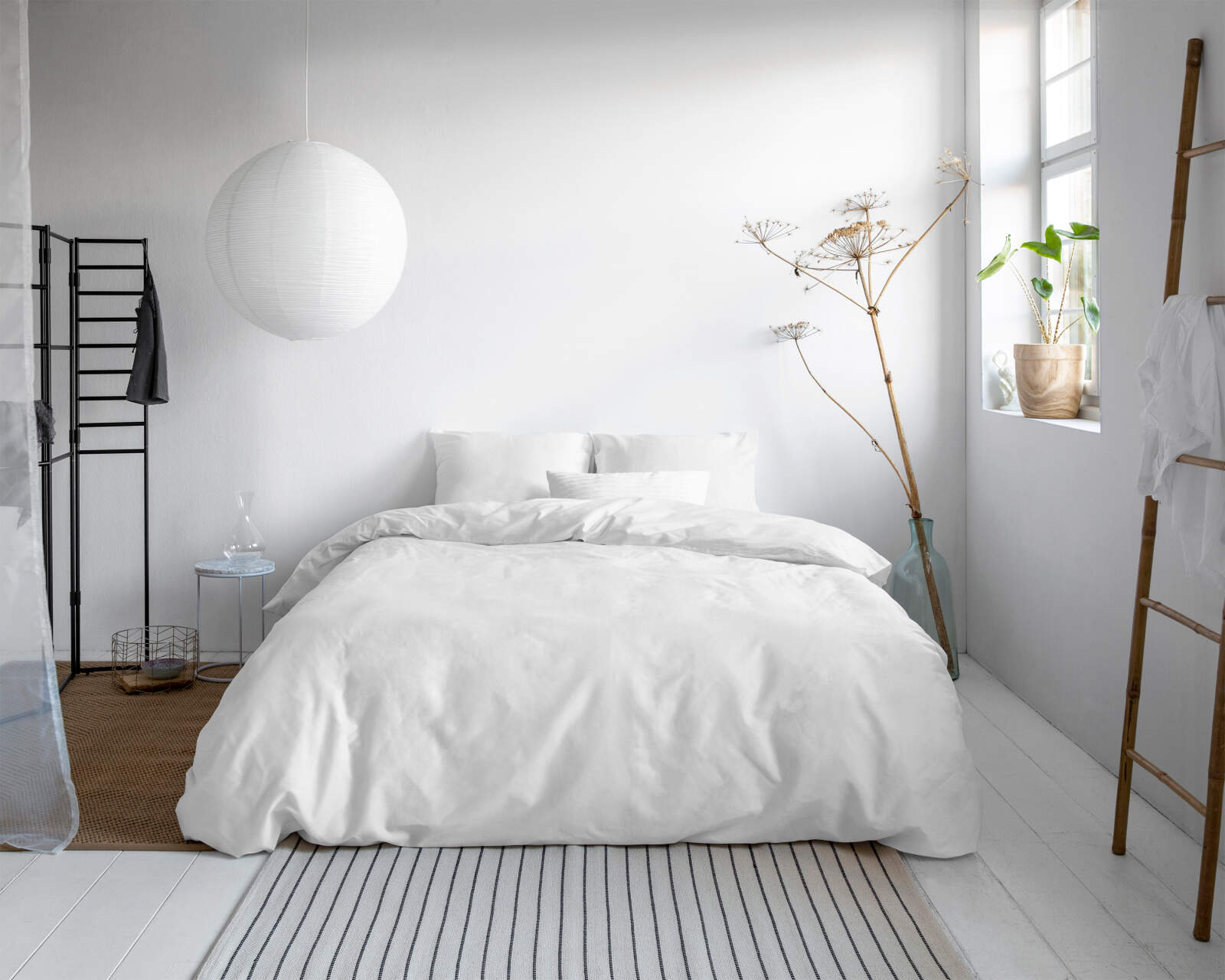 Uni Satijn Dekbedovertrek Wit 200 x 200/220