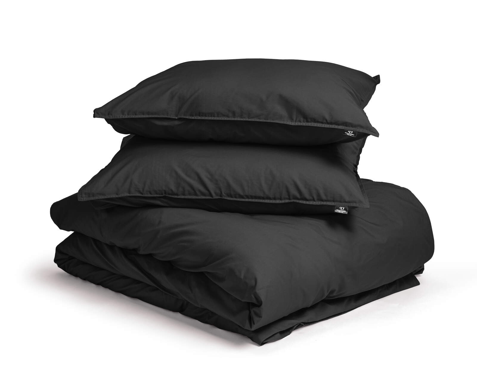 Egyptisch Katoen Uni Dekbedovertrek Zwart 200 x 200/260