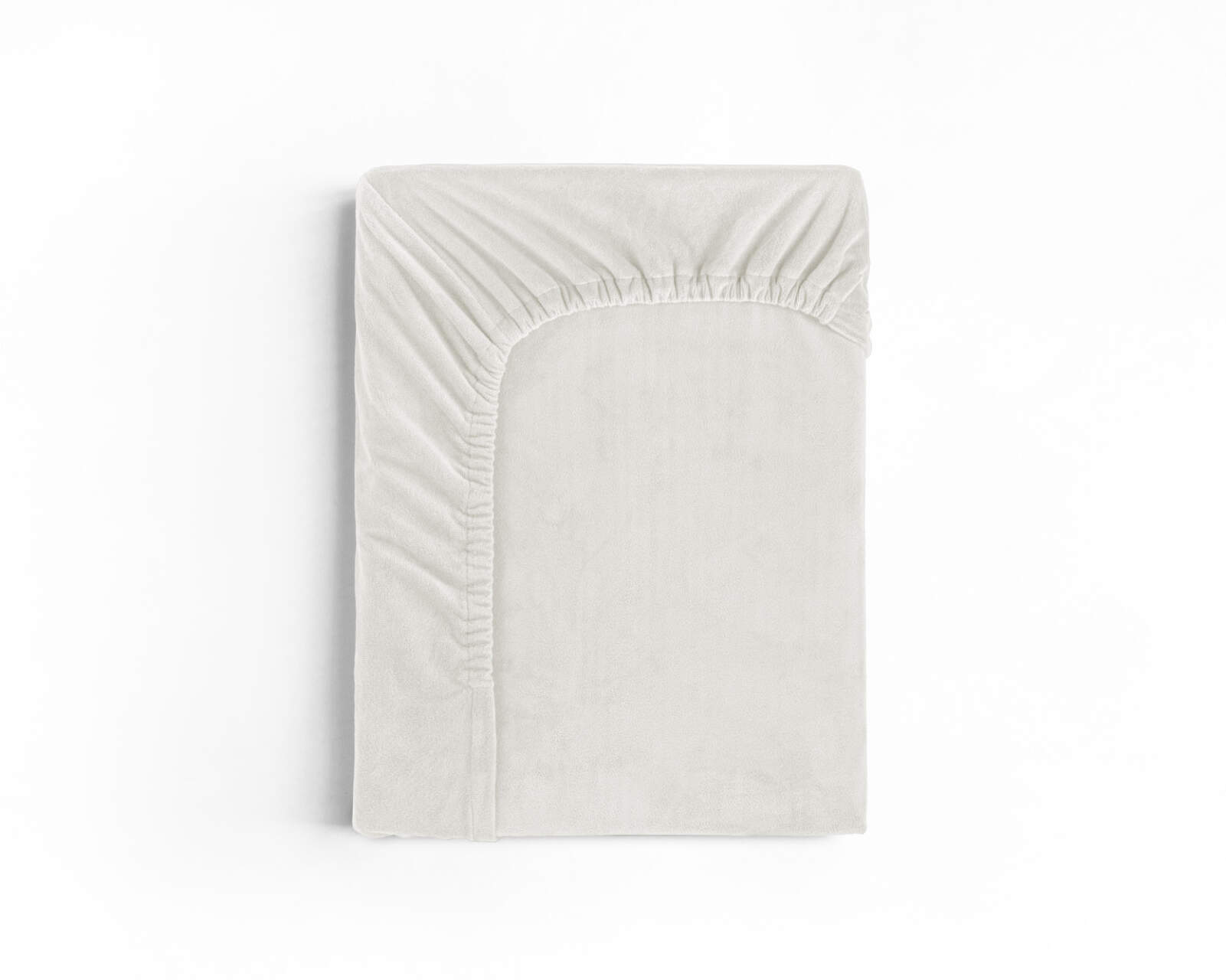 Velvet Hoeslaken Creme 160 x 200