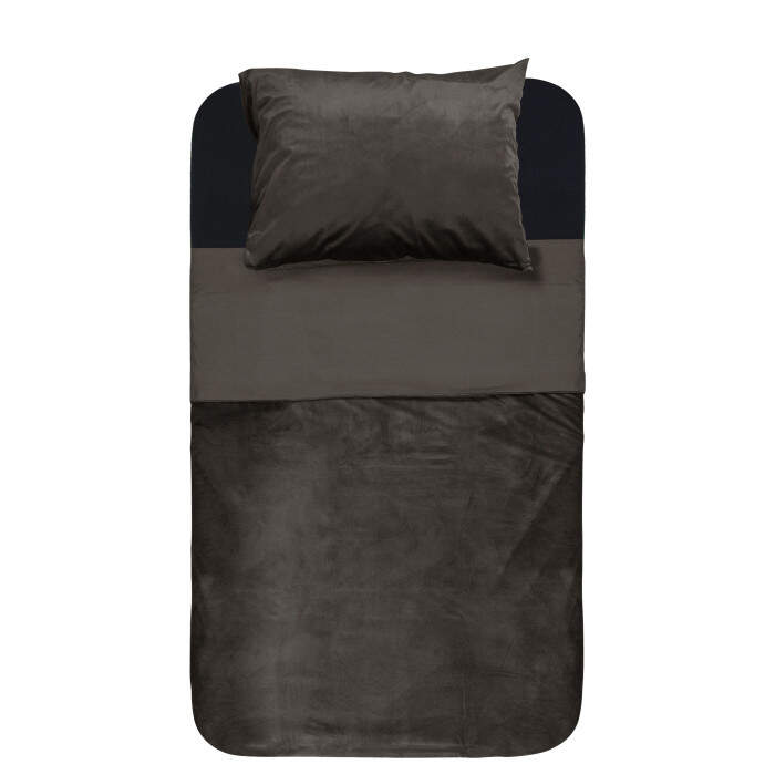 Velvet Piping Deep Taupe 140 x 220