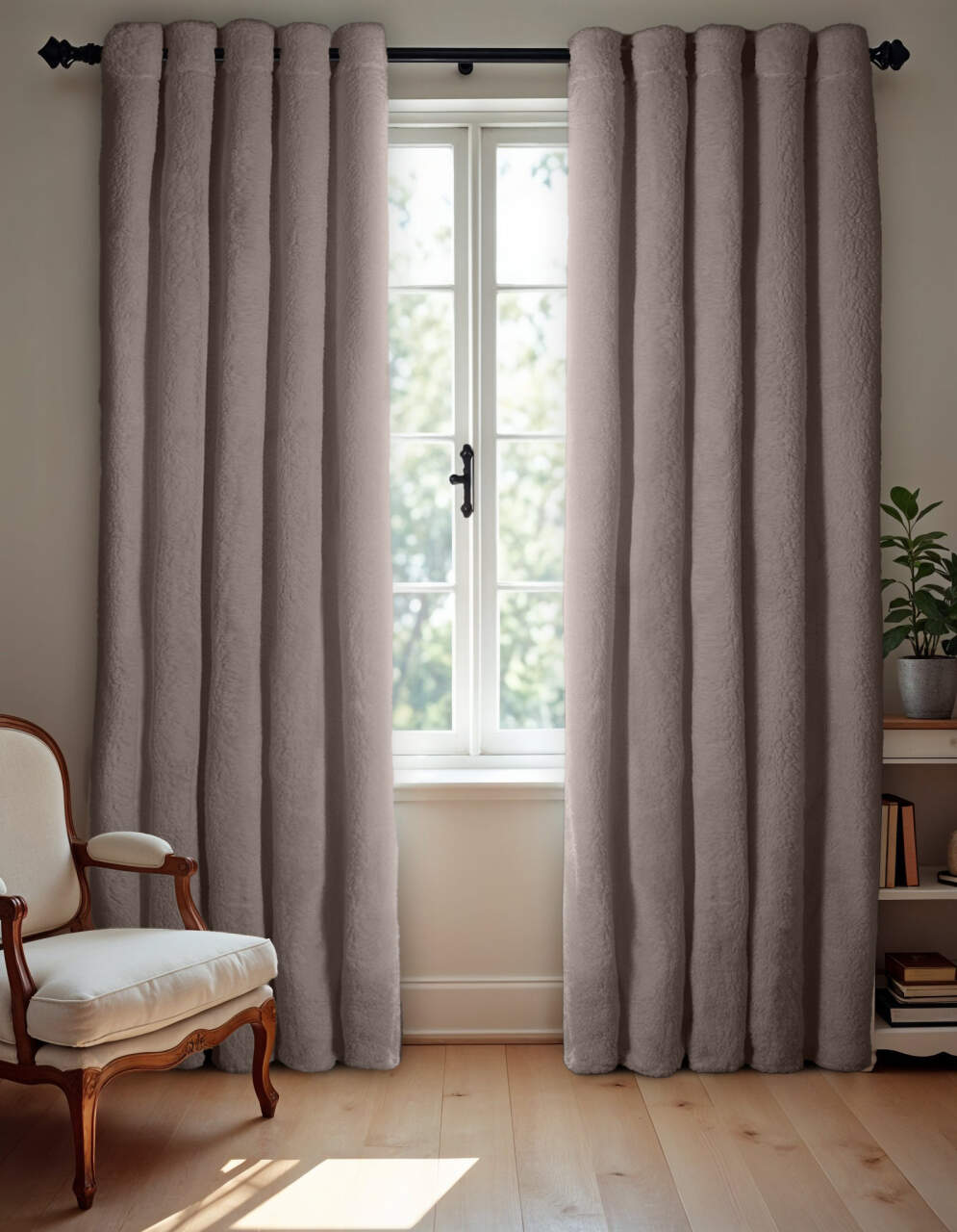 Teddy Gordijnen Black Out Ringen Taupe 150 x 250