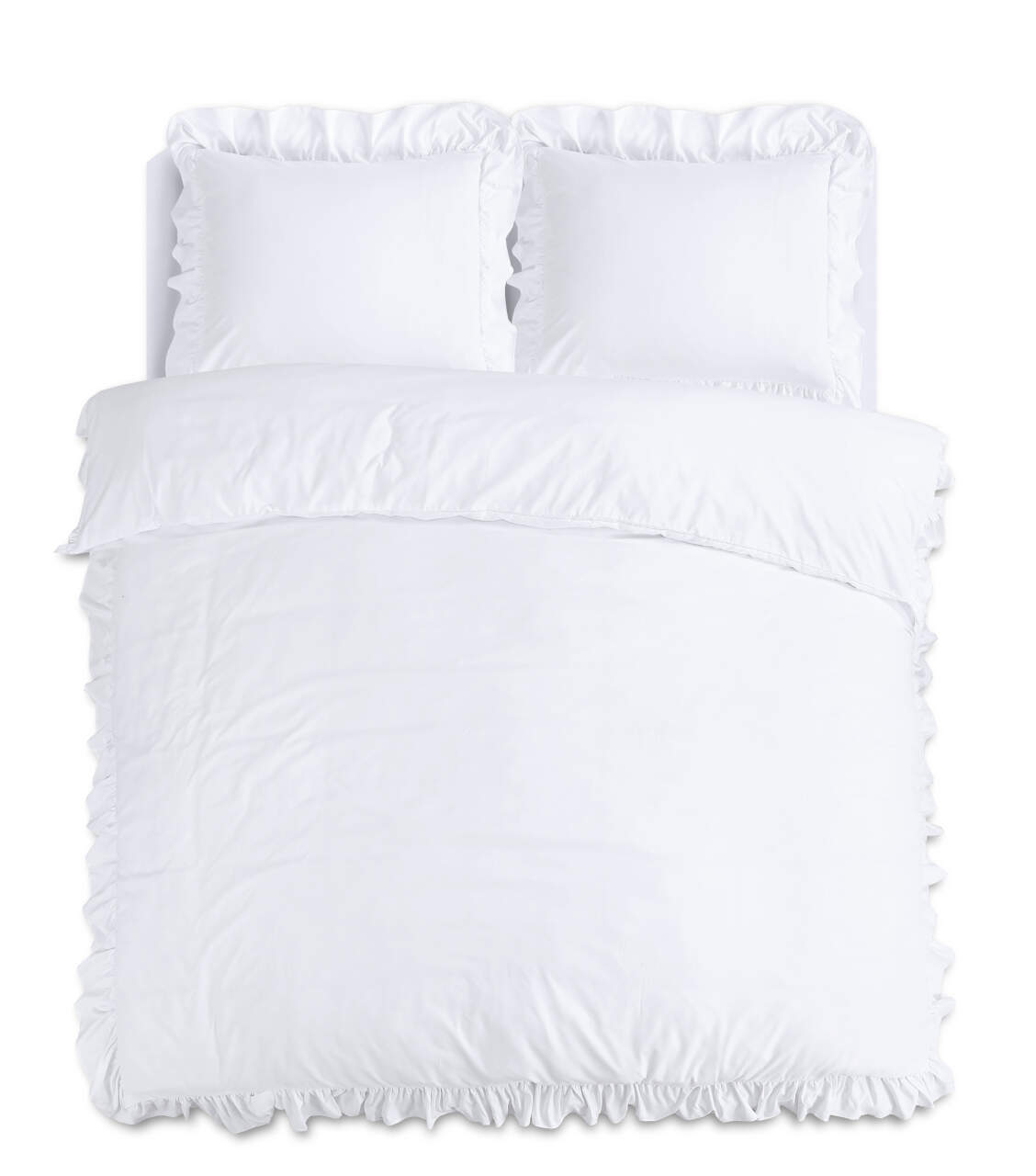 Ruffles Wit 200 x 200/220