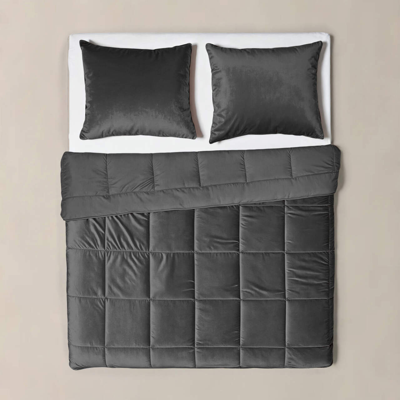Lazy Velvet Dekbed Antraciet 140 x 200