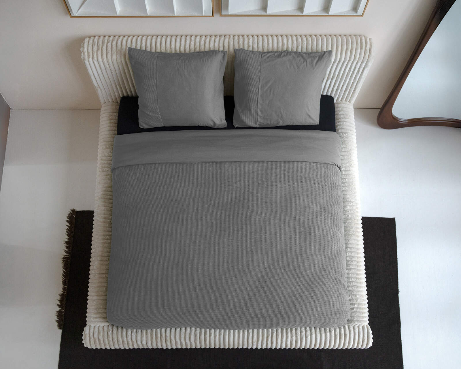 Waffle Grijs 200 x 200/260