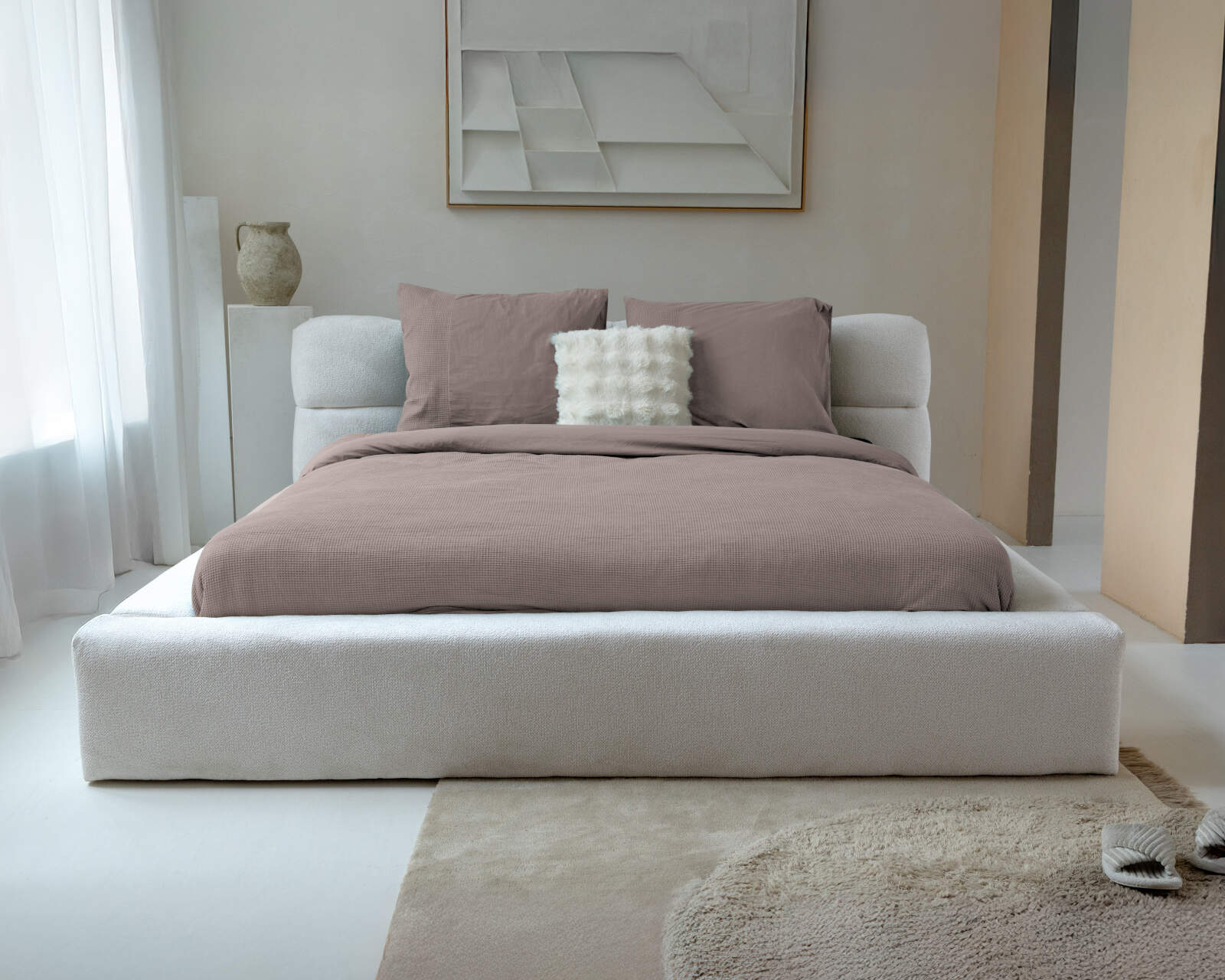 Waffle Taupe 140 x 200/260