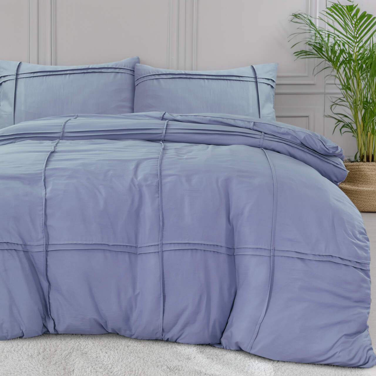 Washed Tufted Blauw 200 x 200/220