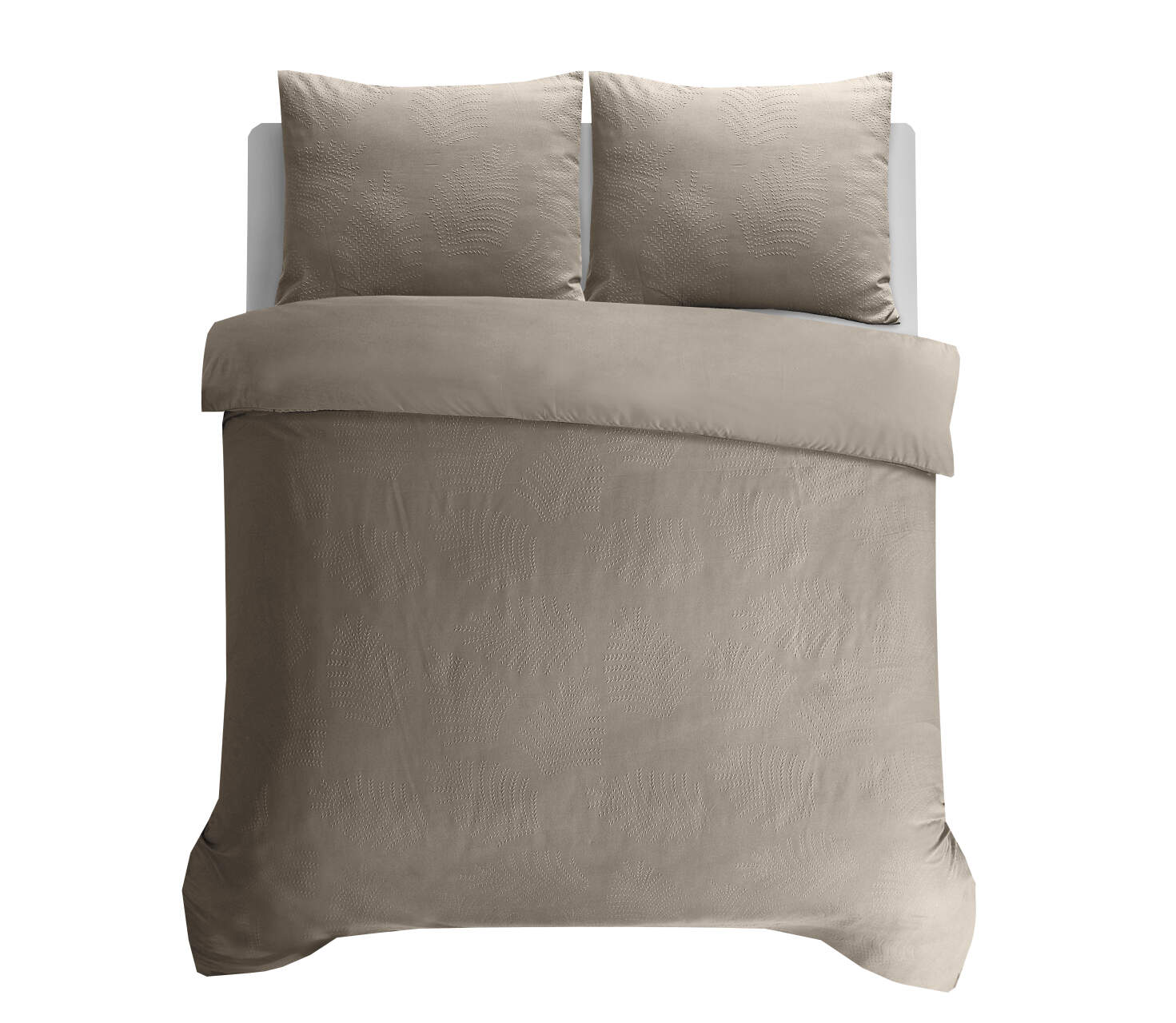 Leaves 3D Taupe/Grijs 240 x 200/220