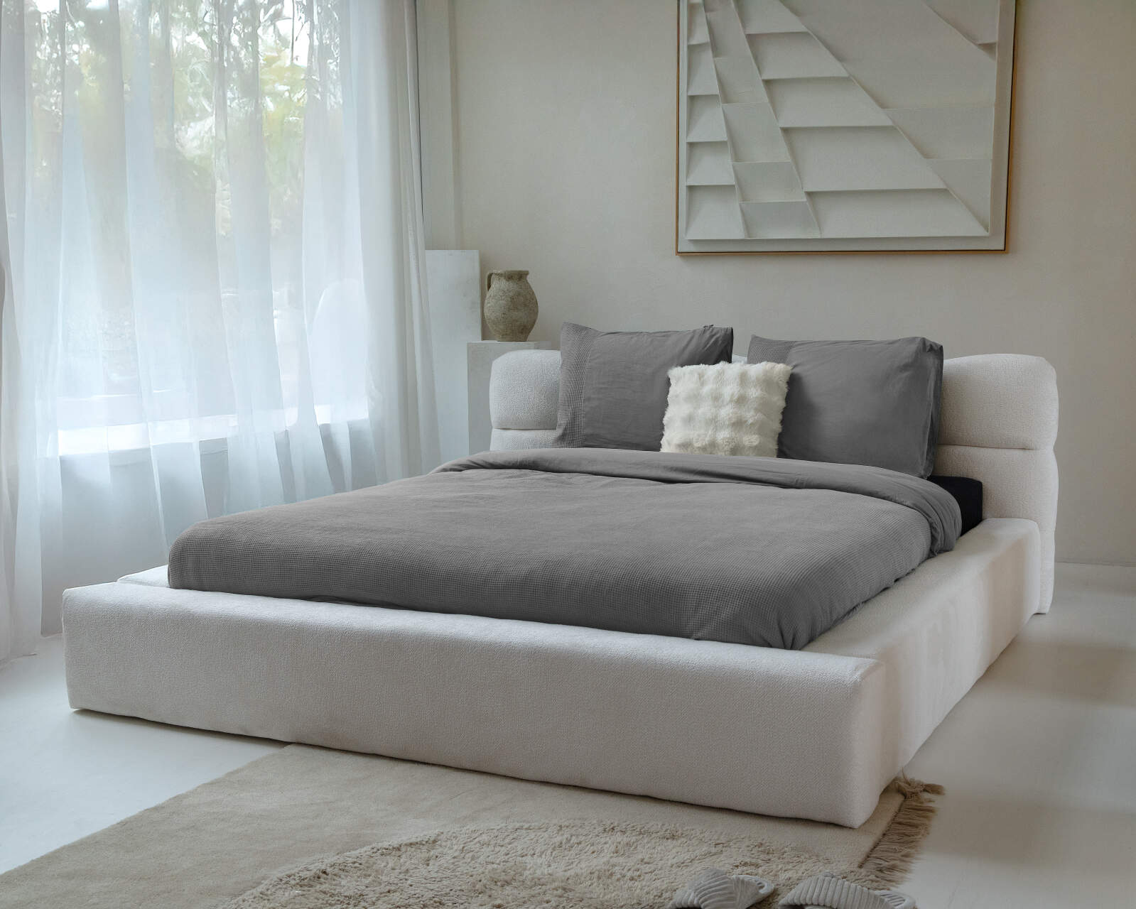 Waffle Grijs 260 x 200/260