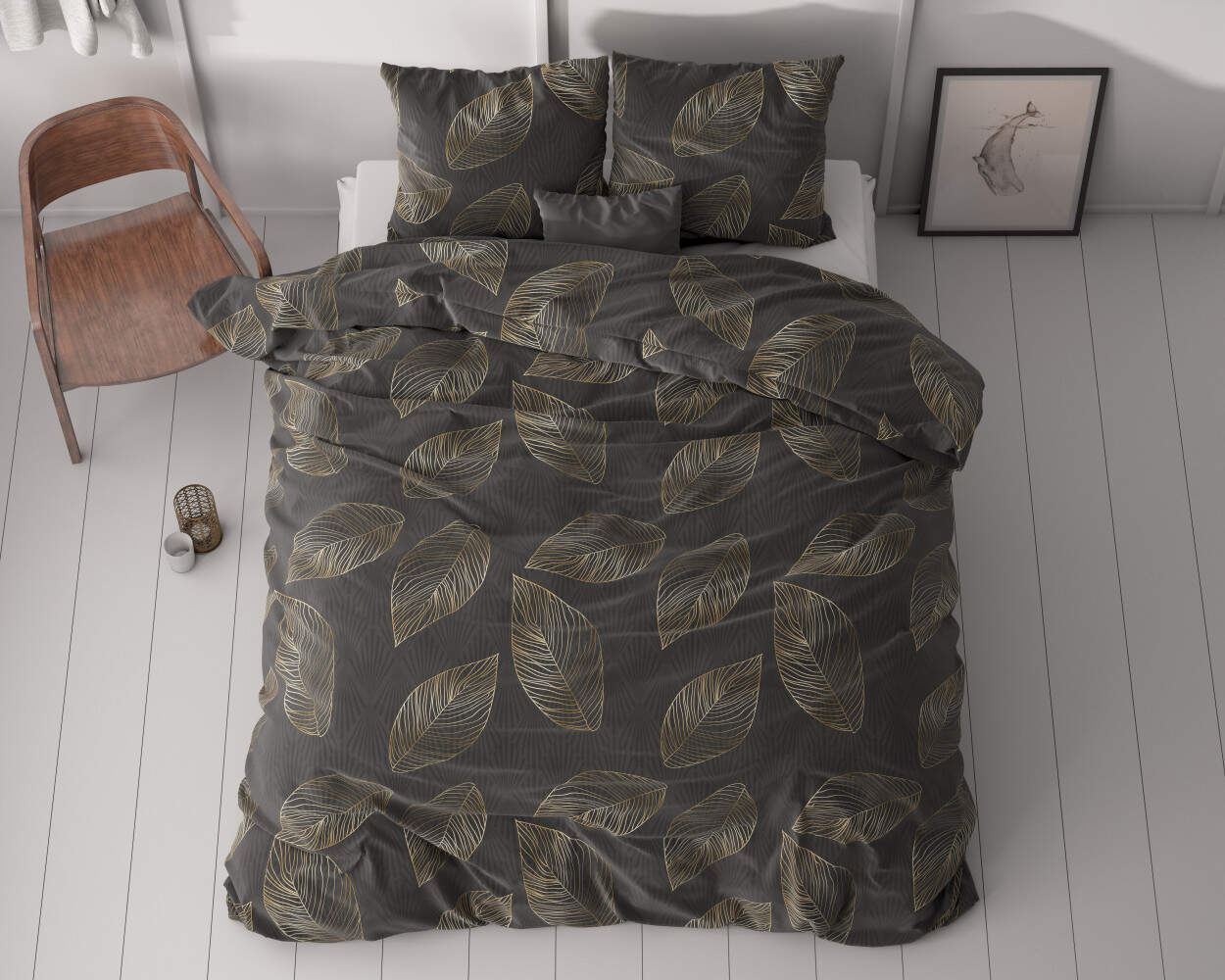 Golden leaf Antraciet 200 x 220