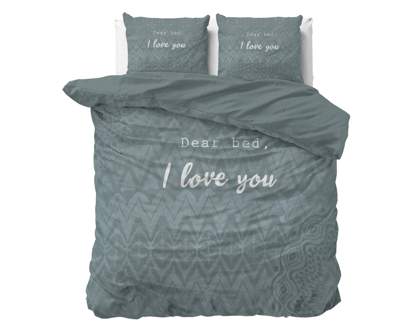 I Love Bed Groen 200 x 200/220