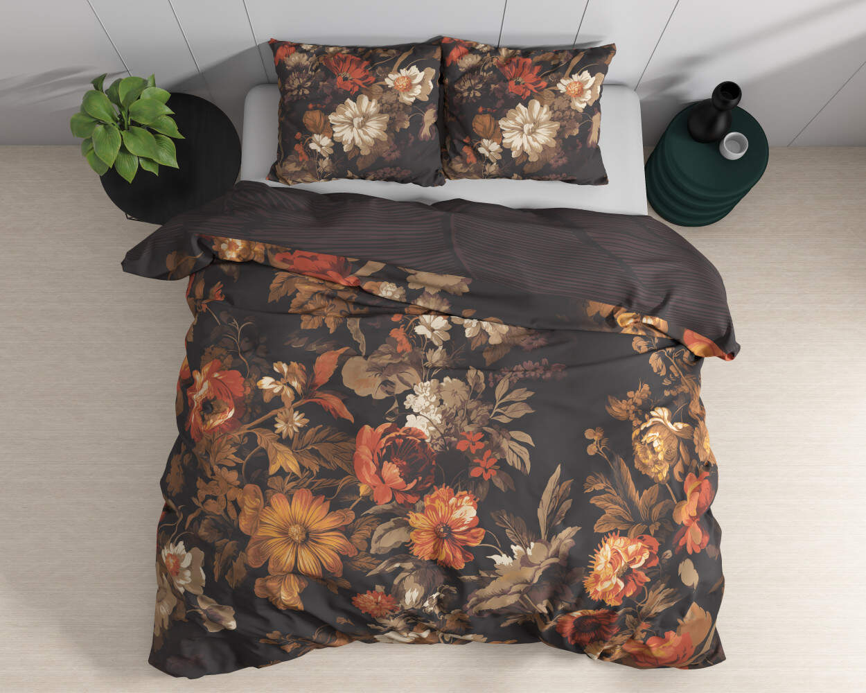 Art flowers Bruin 200 X 200/220