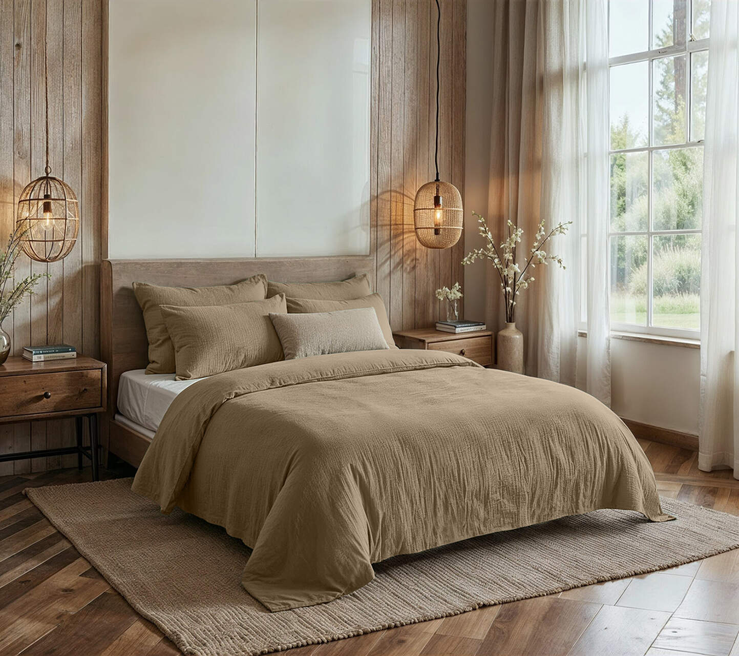 Mousseline Nude skin Nude 200 x 200/220