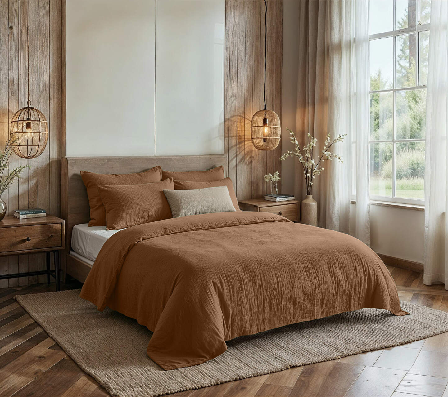 Mousseline Terra Cotta 200 x 200/220