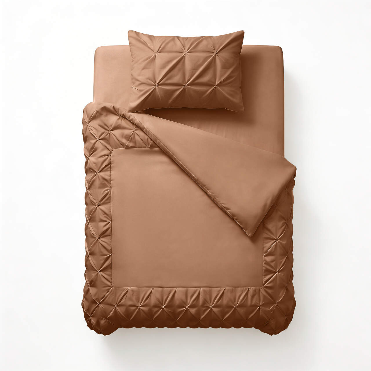 Border Pintuck Mocha Moose 140 x 200/220