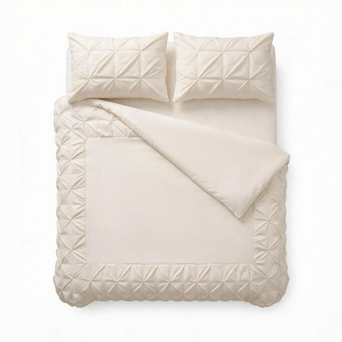 Border Pintuck Beige 200 x 200/220