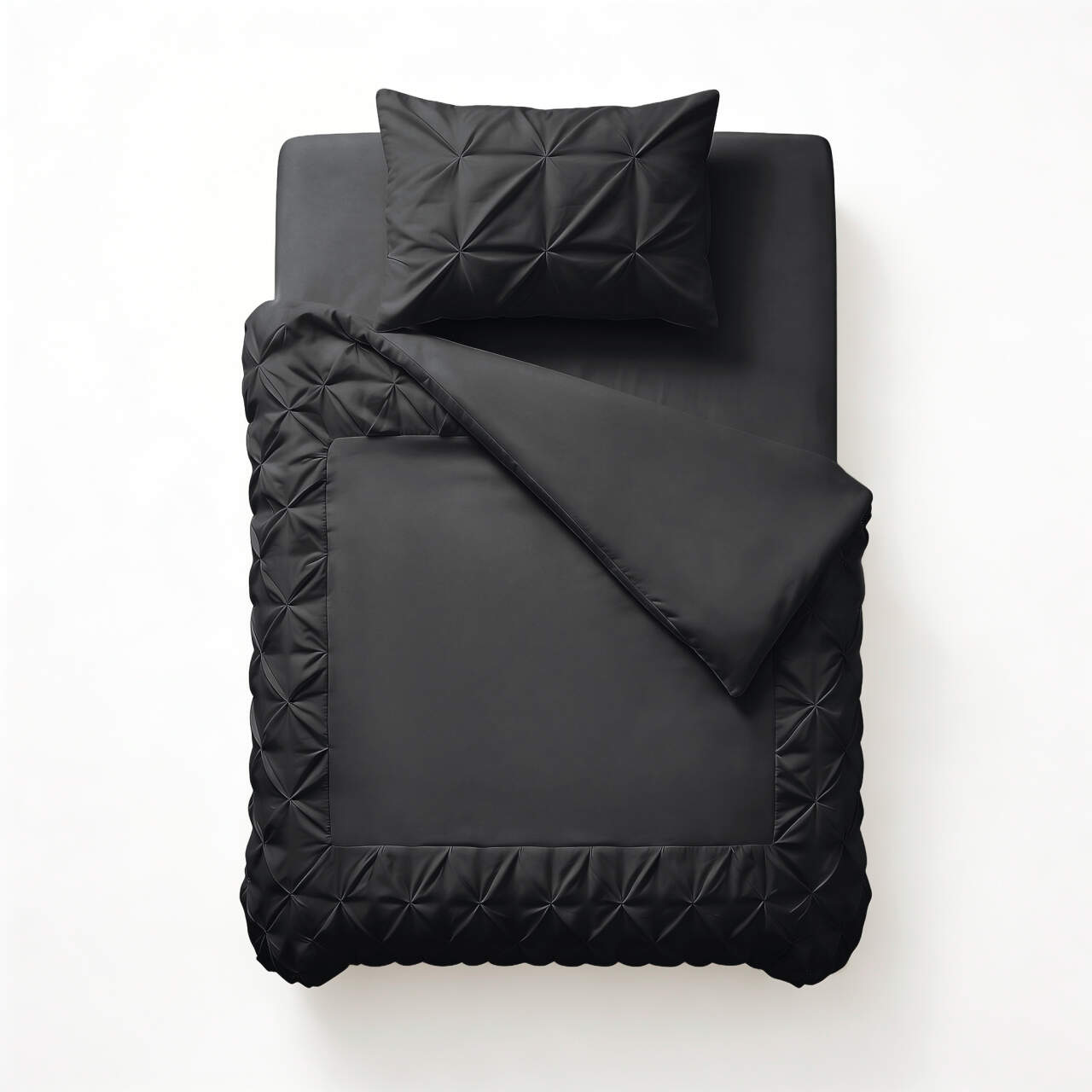 Border Pintuck Zwart 140 x 200/220