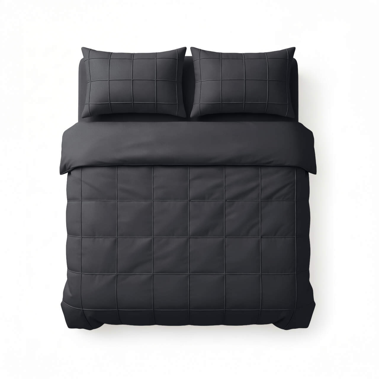 Check Pintuck Zwart 240 x 200/220