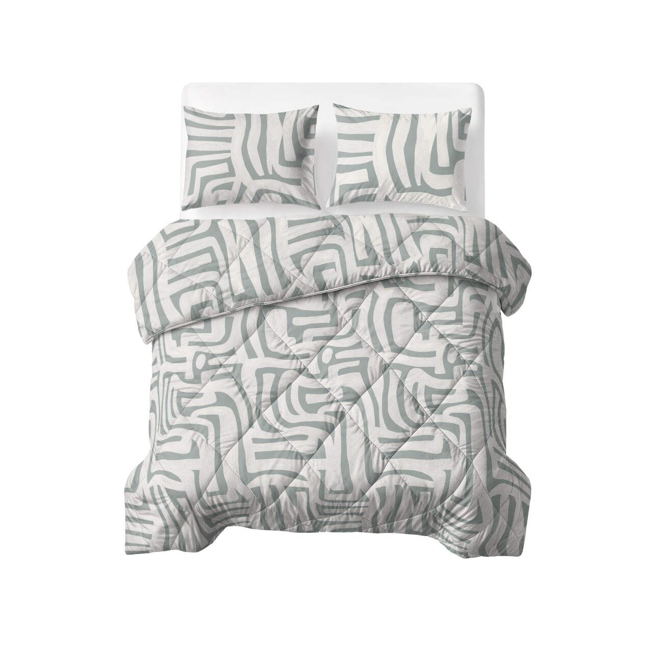 Lazy Dekbed Eran Groen 240 x 200 Met Kussenslopen