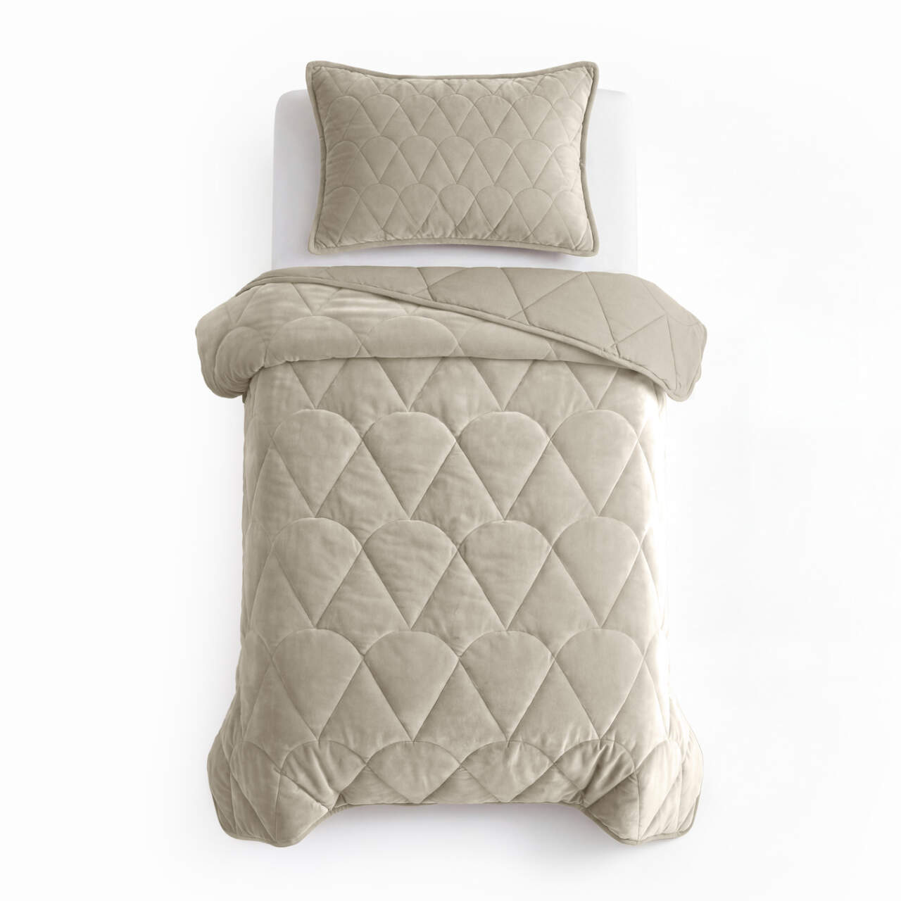 Lazy Dekbed Velvet Taupe/Grijs 140 x 200 Met Kussensloop