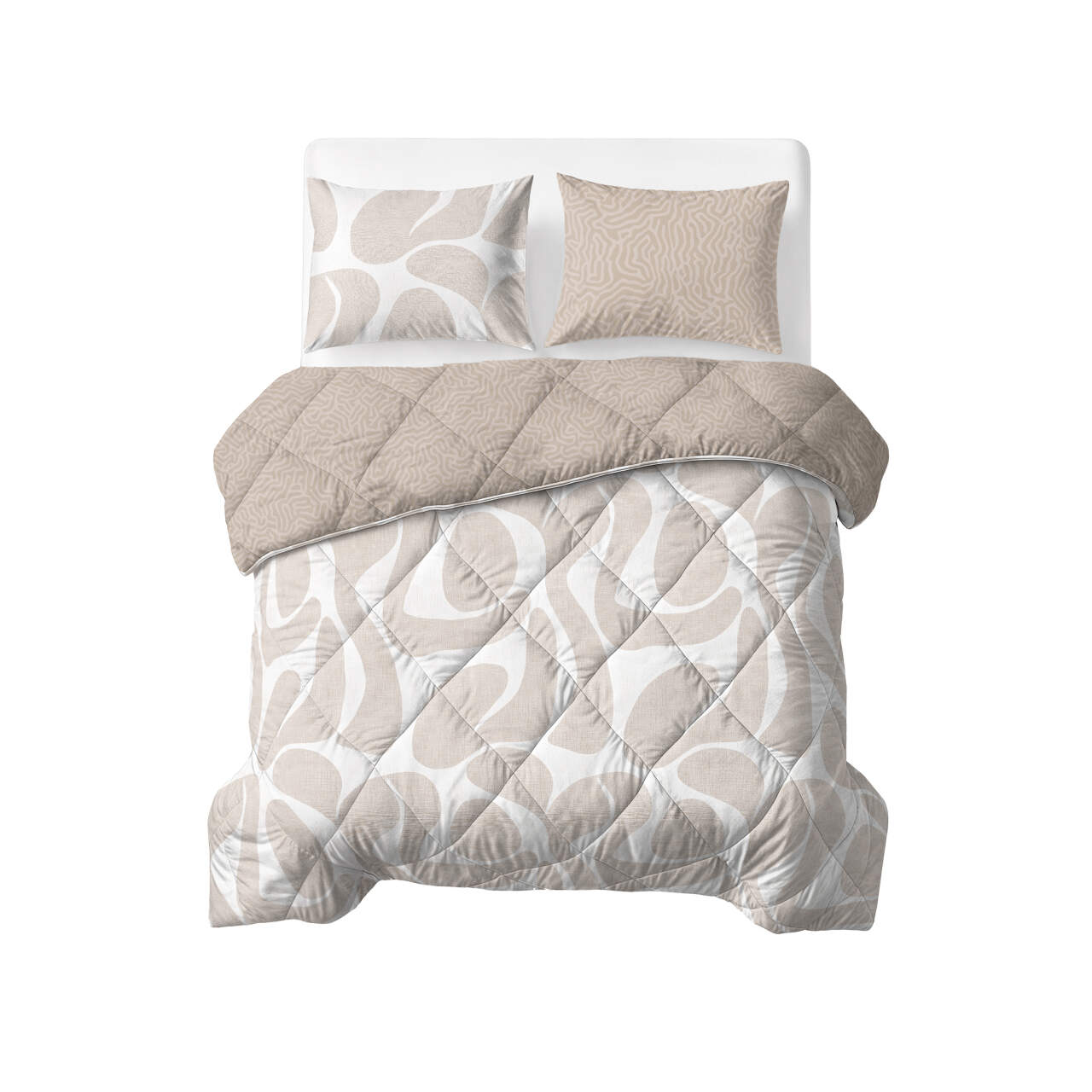 Lazy Dekbed Drifty Zand/Grijs 240 x 220 Met Kussenslopen