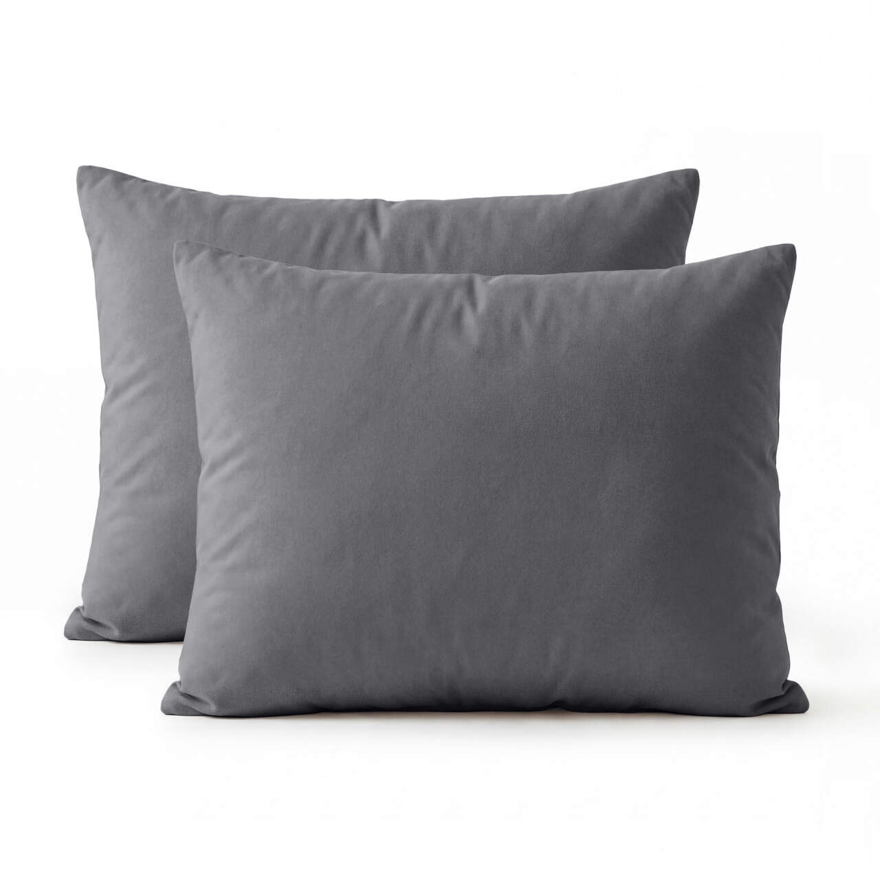 Lazy Kussensloop Percale 2Pack Antraciet 60 x 70