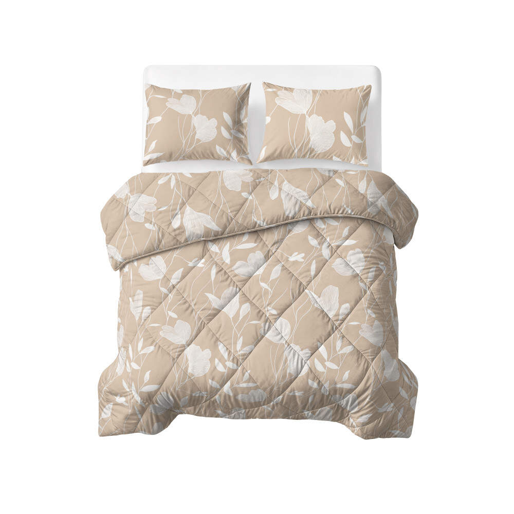 Lazy Dekbed Katoen Fallon Zand/Oranje 200 x 220