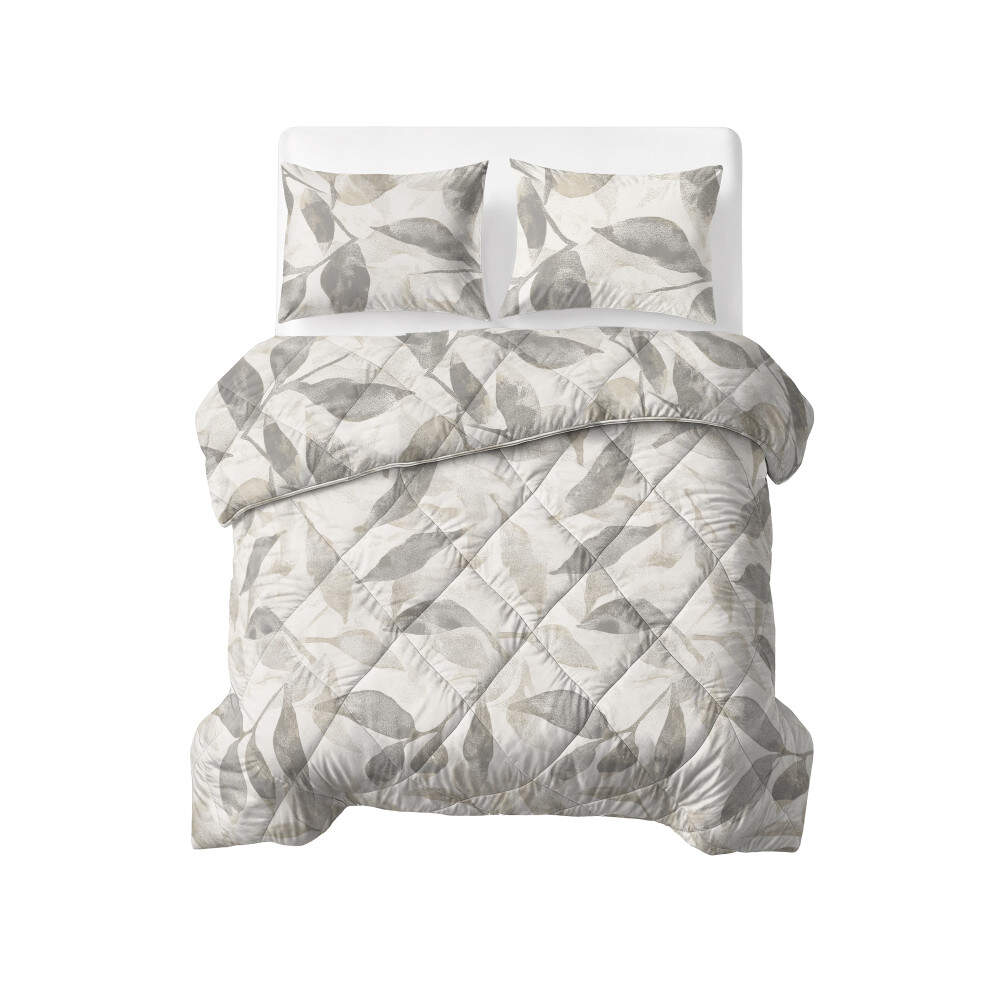 Lazy Dekbed Katoen Misty Beige/Grijs 200 x 220