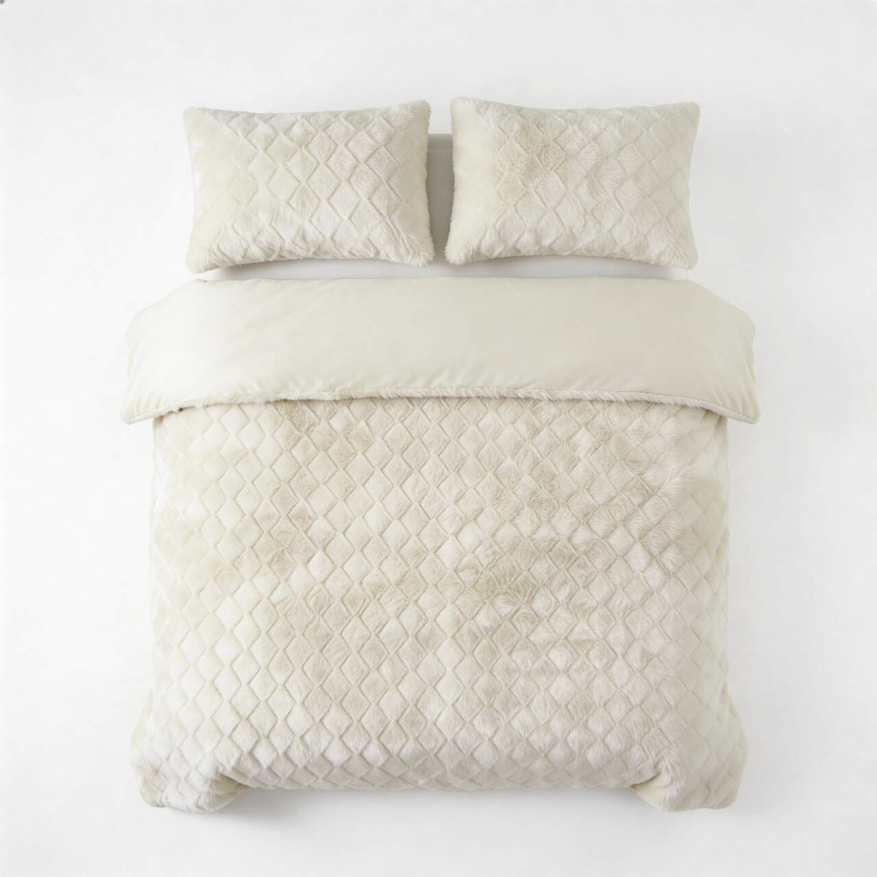 Faux Fur Syon Cr&egrave;me 240 x 200/220